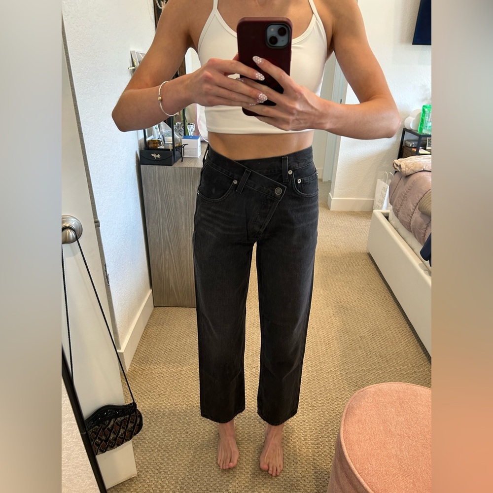 AGOLDE | Criss Cross high-rise straight jeans
